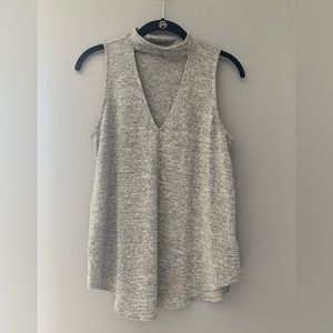 Express cut out grey womens tank